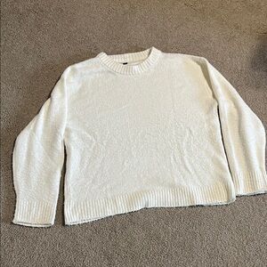 American Eagle Outfitters Cream Crew Neck Sweater